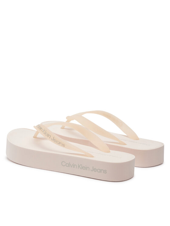 Calvin Klein Jeans Calvin Klein Jeans Zehentrenner Beach Sandal Flatform Logo YW0YW01092 Rosa