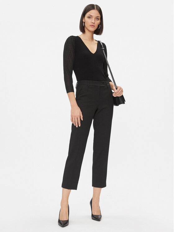 Marella Marella Spodnie materiałowe Pucci 2331360439200 Czarny Regular Fit