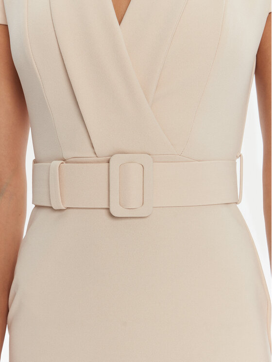Rinascimento Rinascimento Kokteilikleit CFC0125582003 Beež Slim Fit