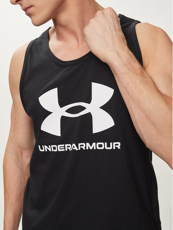Under Armour Under Armour Tank top Ua Sportstyle Logo Tank 1382883-001 Černá Loose Fit