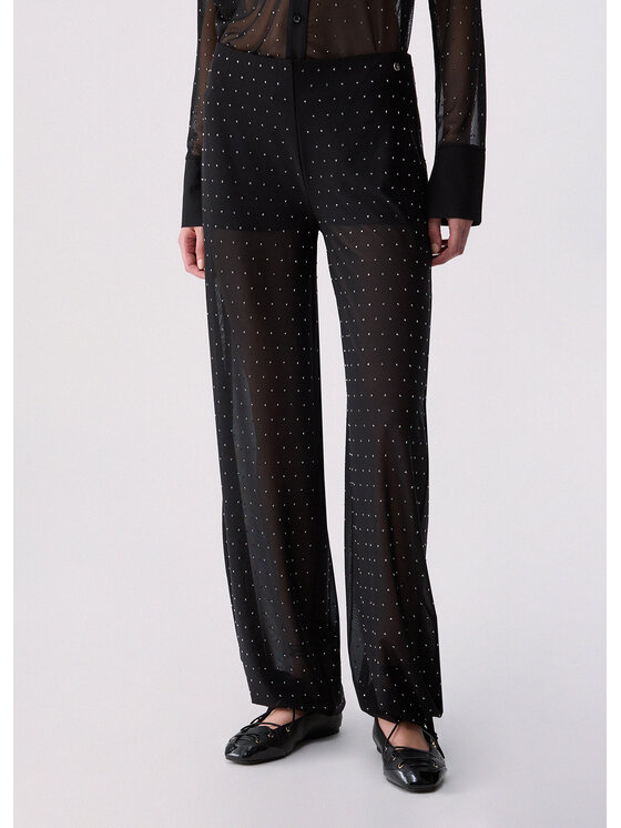 Liu Jo Liu Jo Pantalone da abito CF6069J4966Q9822 Nero Regular Fit