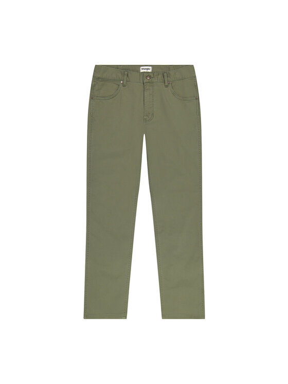 Wrangler Wrangler Spodnie materiałowe GREENSBORO Zielony Straight Fit
