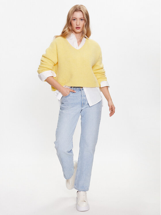 American Vintage American Vintage Пуловер East EAST18HH23 Жълт Relaxed Fit