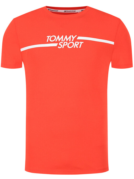 Tommy Sport Tommy Sport T-Shirt Core Chest Graphic S20S200444 Czerwony Regular Fit