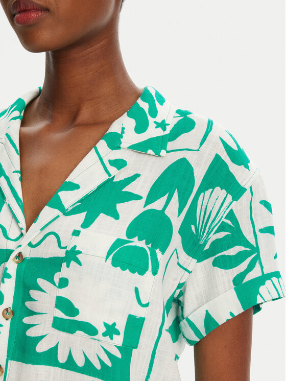 Banana Moon Banana Moon Camicia Taylor Shellpat MHW67 Verde Loose Fit