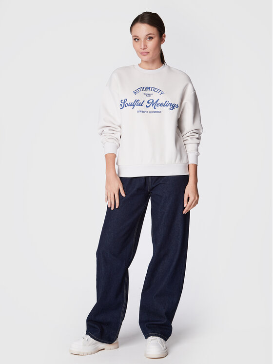 Felpa Riley 10949 Bianco Oversize