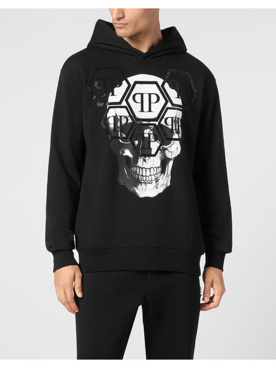 PHILIPP PLEIN PHILIPP PLEIN Mikina 9591 Čierna Regular Fit
