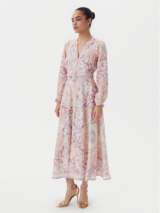 Hale Bob Hale Bob Vasarinė suknelė with linen 4ZCA612M Smėlio Regular Fit