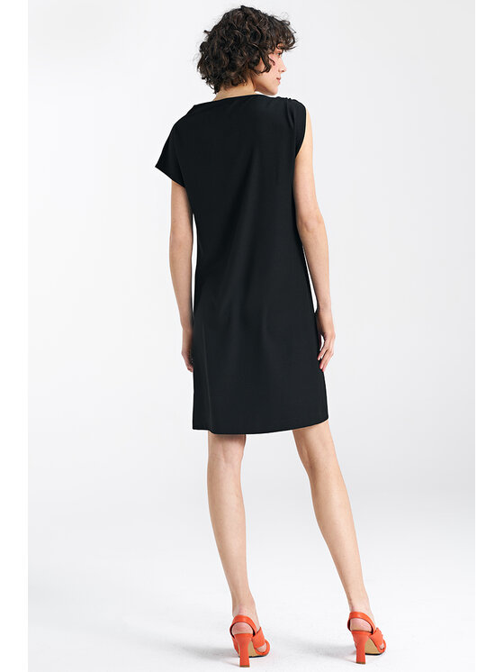 NIFE NIFE Večerní šaty S224black Černá Regular Fit