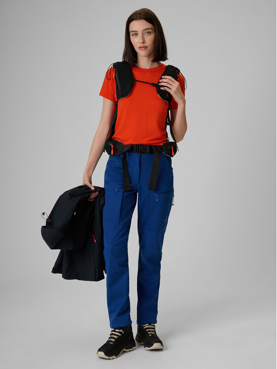 4F 4F Spodnie outdoor TREKKING Granatowy Regular Fit