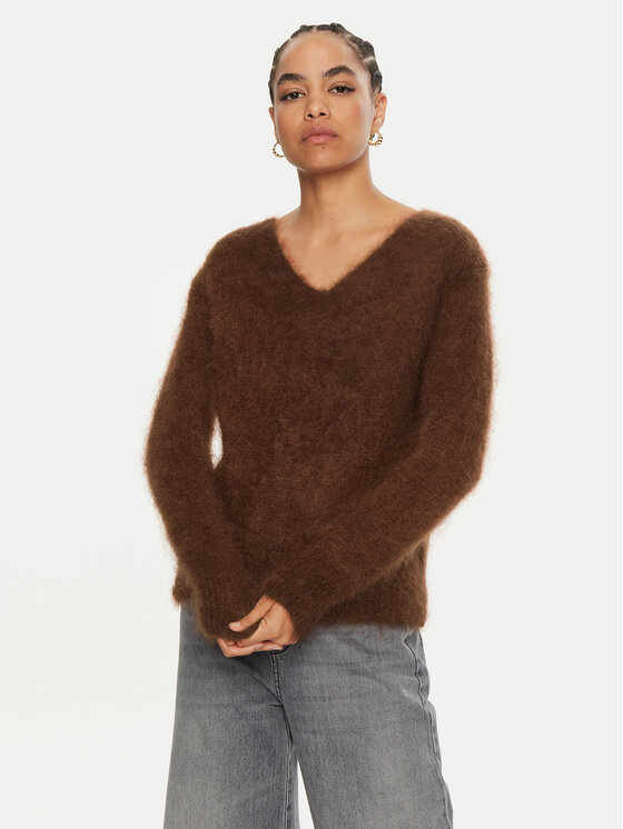 Dixie Dixie Svetr M277K009A Hnědá Regular Fit