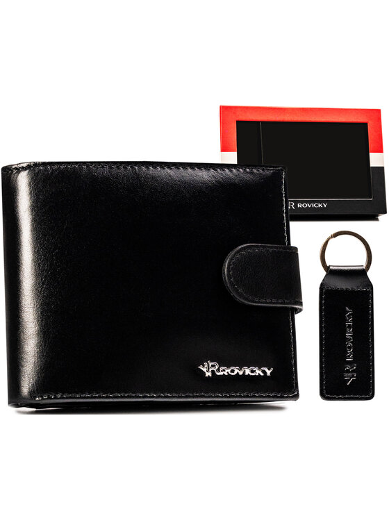 Rovicky Rovicky Duży Portfel Męski R-SET-M-N992 Czarny
