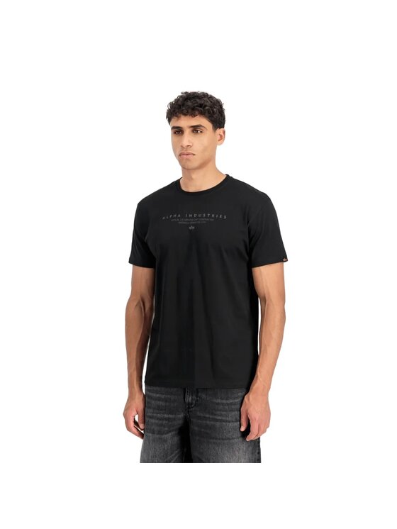 Alpha Industries Alpha Industries T-Shirt AI.266552 Czarny Regular Fit