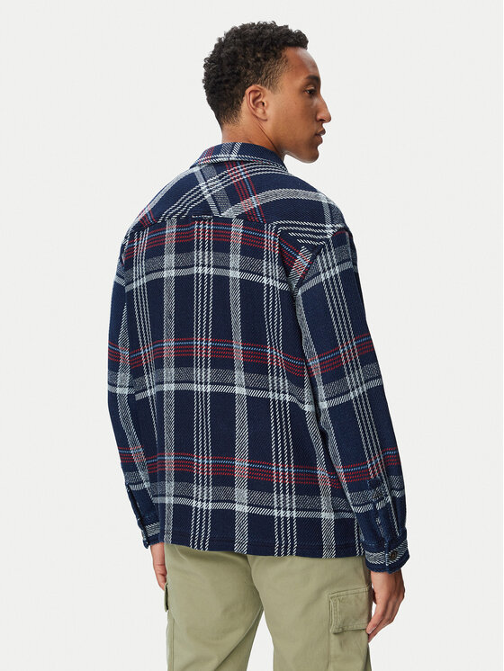 Tommy Jeans Tommy Jeans Giacca di transizione Check DM0DM23135 Blu scuro Regular Fit