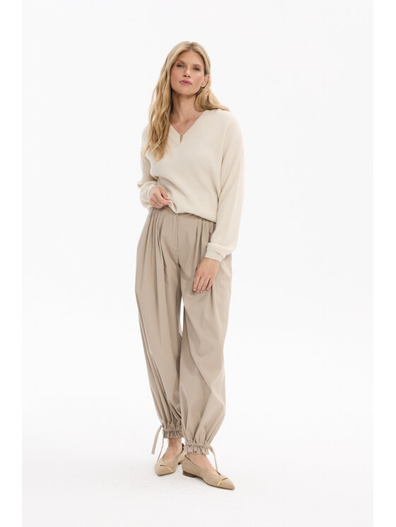 Deni Cler Milano Deni Cler Milano Spodnie materiałowe W-DC-5266-F5-I8-13-1 Beżowy Regular Fit