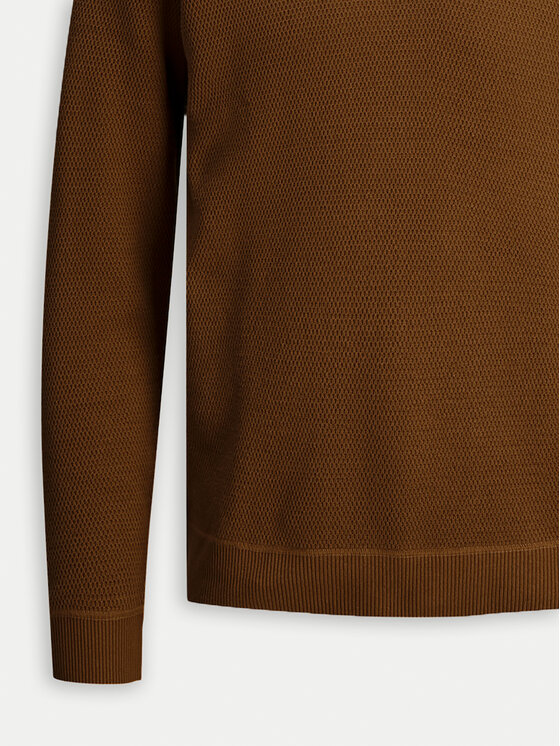 Jack & Jones Jack & Jones Sweter 12264668 Brązowy Regular Fit