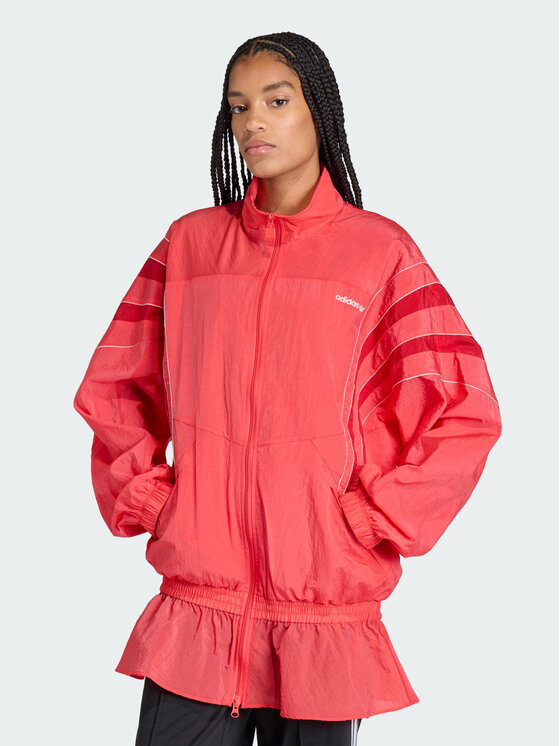 adidas adidas Bluza SANTIAGO WOVEN Czerwony Oversize