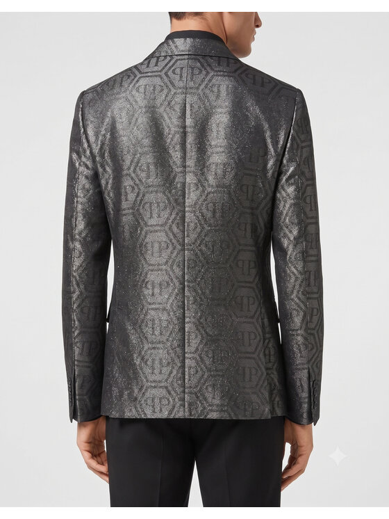 PHILIPP PLEIN PHILIPP PLEIN Marynarka 31560 Czarny Regular Fit