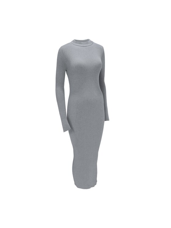 La Mania La Mania Sukienka codzienna MILA Szary Classic Fit