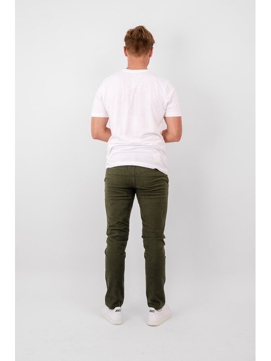 TeeShoppen TeeShoppen Chinosy 'Perform Collection' Zielony Regular Fit