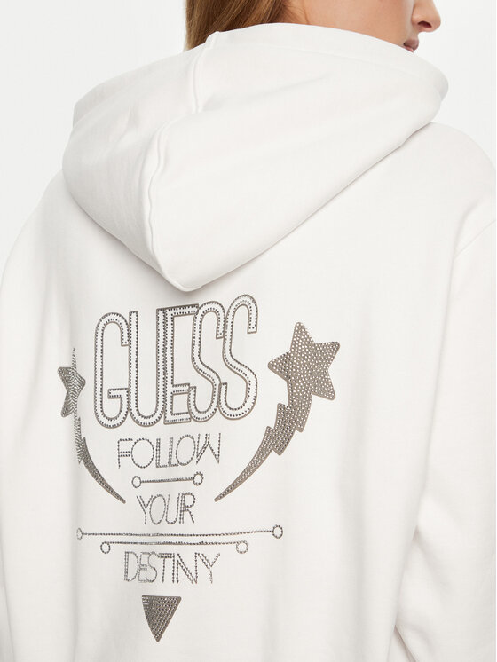 Guess Guess Džemperis W5RQ00 KBY51 Balta Regular Fit