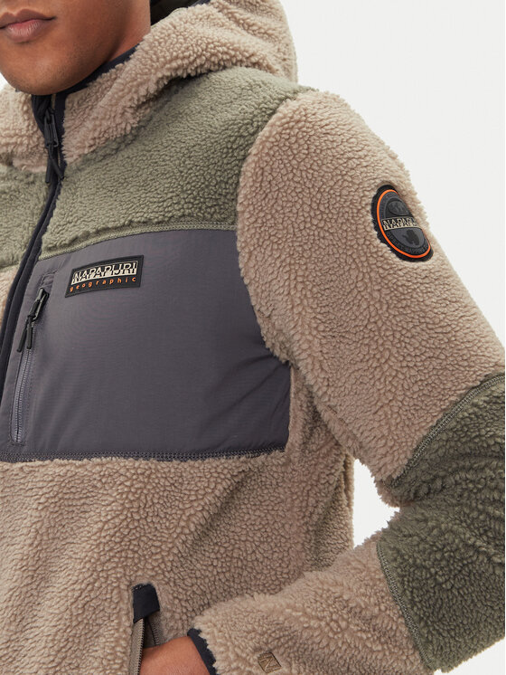 Napapijri Napapijri Fleecejacke Yupik NP0A4GNS Grün Regular Fit
