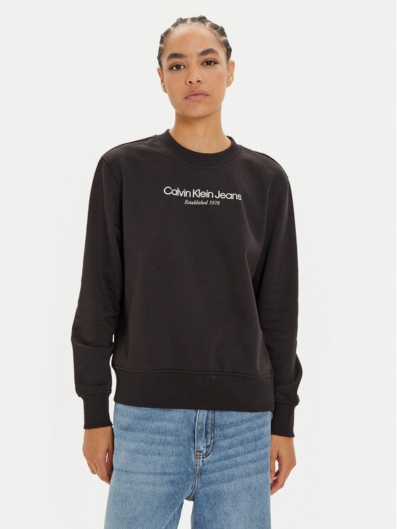 Calvin Klein Jeans Mikina Institutional J20J224913 Čierna Regular Fit