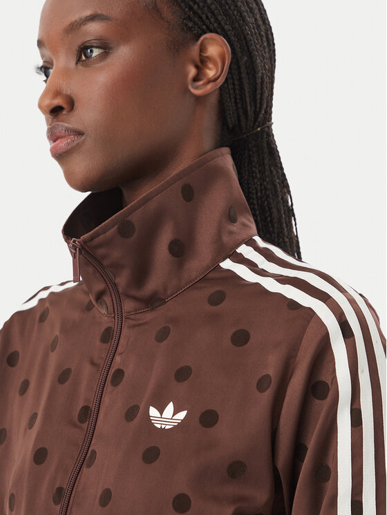 adidas adidas Bluza Satin Polka Dots Tt Track Top LI2855 Brązowy Regular Fit