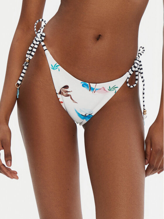 Seafolly Seafolly Bikini alsó Isla Palm 40706-216 Fehér