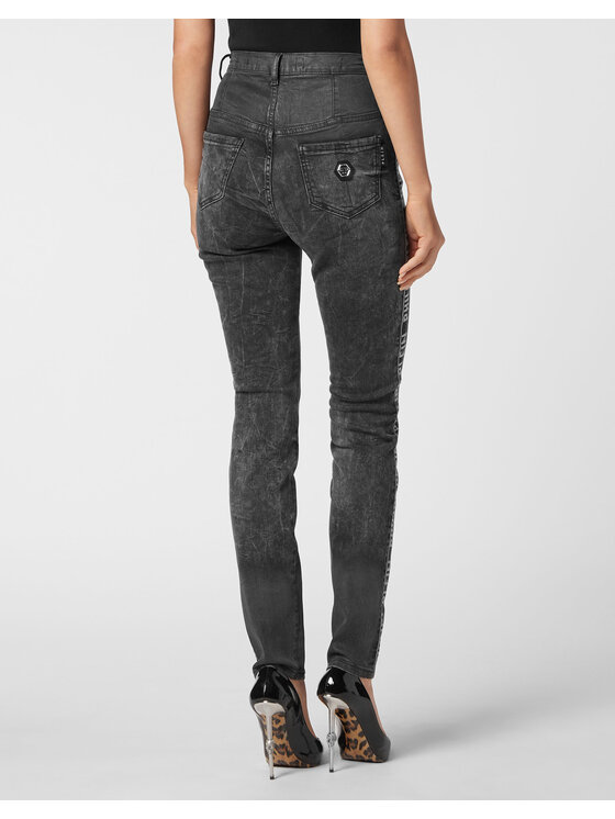 PHILIPP PLEIN PHILIPP PLEIN Jeansy 18923 Černá Jegging Fit