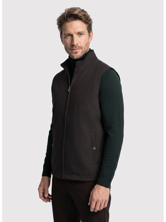 Pako Lorente Pako Lorente Kamizelka P26WP-8K-001 Brązowy Slim Fit