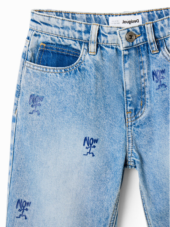 Desigual Desigual Džínové šortky 23SBDD01 Modrá Regular Fit