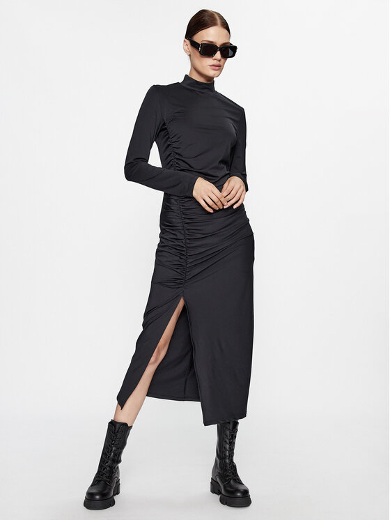 HUGO Hugo Kokteilinė suknelė Neuria 50498598 Juoda Slim Fit