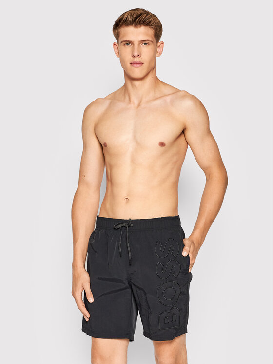 BOSS Boss Szorty kąpielowe Whale 50469329 Czarny Regular Fit