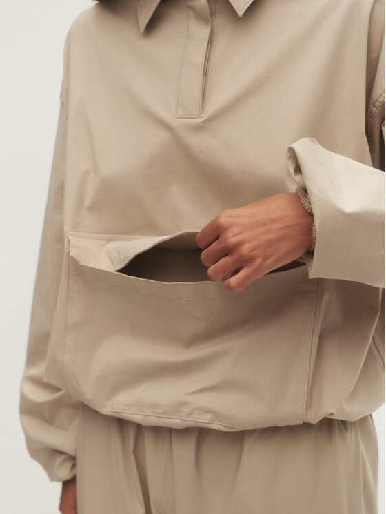 Le Collet Le Collet Bluza DOMINICA Beżowy Oversize