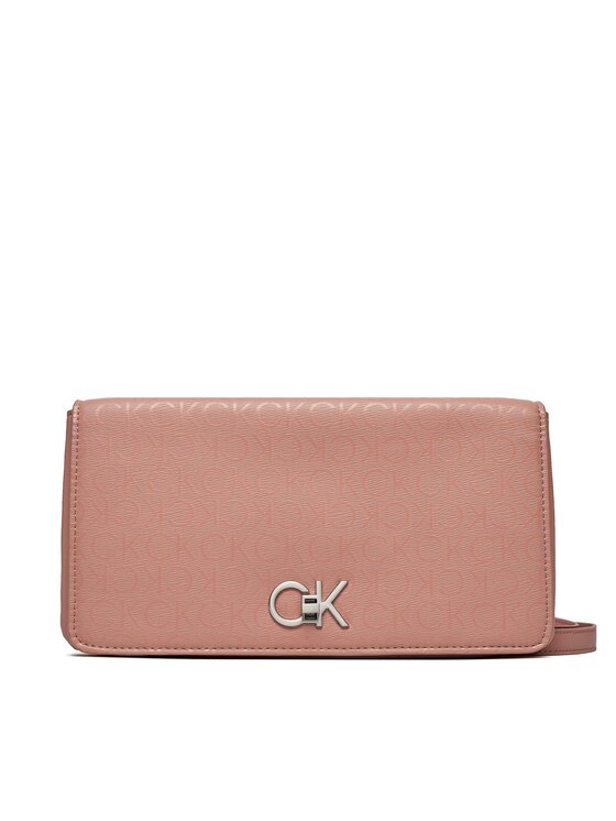 Calvin Klein Ročna Torba Re-Lock Double Gusette _Epi Mono K60K611347 Roza