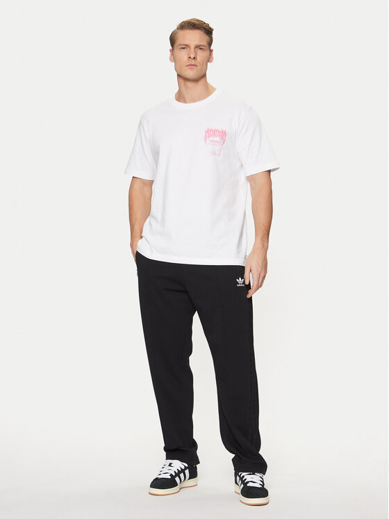 adidas adidas Tričko Trefoil Series Fashion Elevated Tee JD0665 Biela Regular Fit