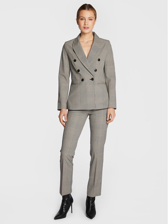 TWINSET TWINSET Hlače 222TP250J Siva Regular Fit