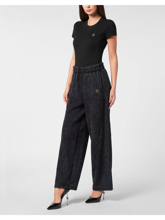 PHILIPP PLEIN PHILIPP PLEIN Spodnie dresowe 26345 Czarny Jogger Fit