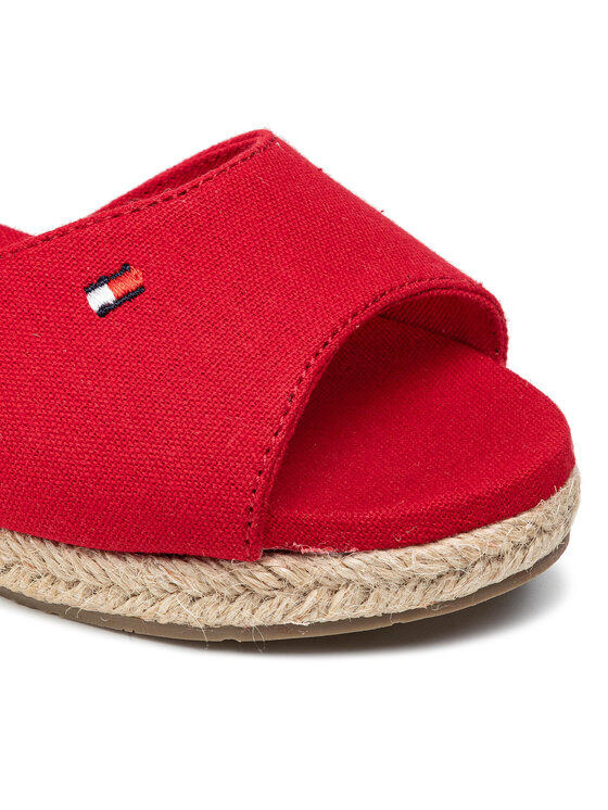 Tommy Hilfiger Tommy Hilfiger Espadrilles Rope Wedge Sandal T3A7-32185-0048 S Piros