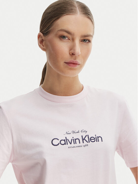 Calvin Klein Jeans Calvin Klein Jeans T-Shirt NYC Logo LV047F810G Różowy Classic Fit