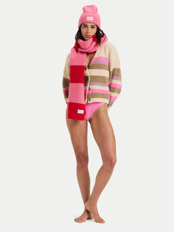 Roxy Roxy Strickjacke Marble Tiles Stripe ERJSW03669 Beige Regular Fit