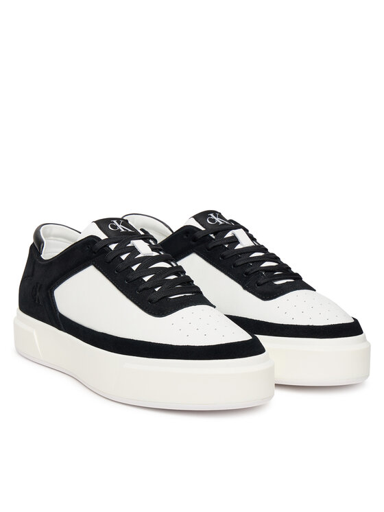 Calvin Klein Calvin Klein Laisvalaikio batai Basket Cupsole Laceup Lth-Su YM0YM01354 Juoda