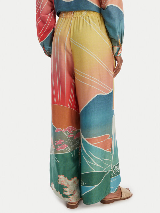 Maaji Maaji Auduma bikses Sakura Scenery Ophelia PT1836CPA007 Dzeltens Relaxed Fit