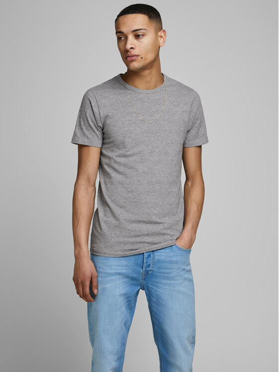 Jack&Jones T-shirt Basic 12058529 Siva Stretch Fit