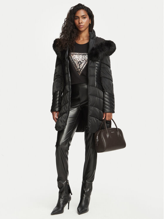 Guess Guess Žieminė striukė New Oxana W4BL61 WGLZ0 Juoda Regular Fit