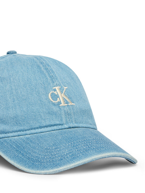 Calvin Klein Calvin Klein Καπέλο Jockey Monogram Embroidery Denim Cap LV04G5003G Μπλε