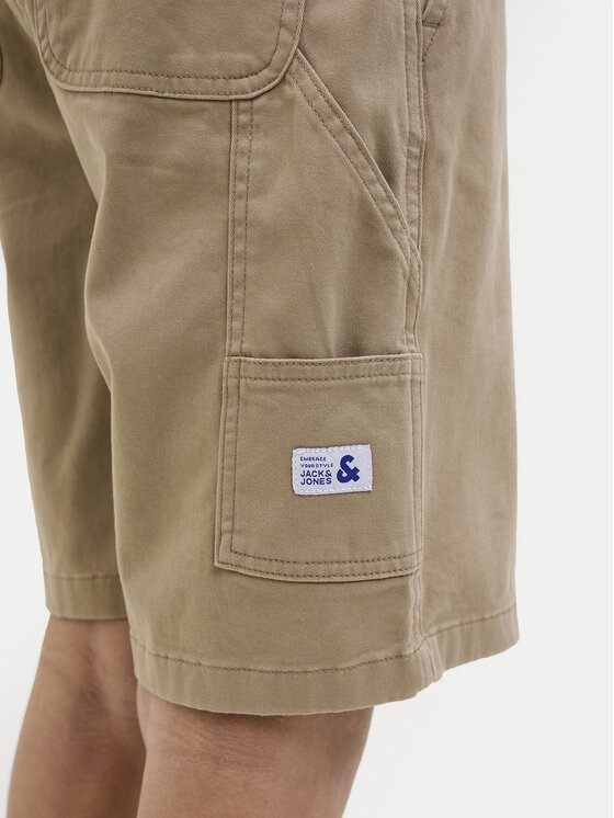 Jack&Jones Junior Jack&Jones Junior Kratke hlače iz tkanine Tony 12268938 Rjava Relaxed Fit