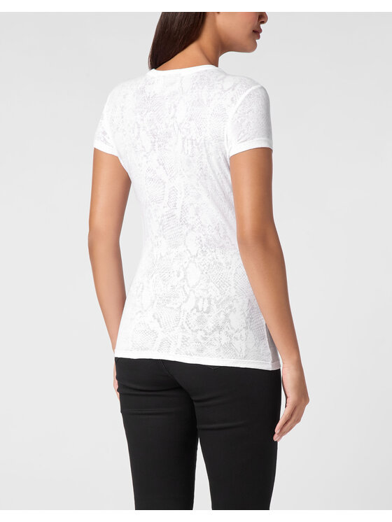 PHILIPP PLEIN PHILIPP PLEIN T-Shirt 14759 Bílá Skin Tight Fit