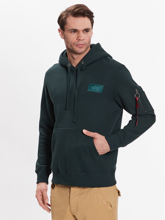 Alpha Industries Alpha Industries Bluza Back Print 178318 Granatowy Regular Fit